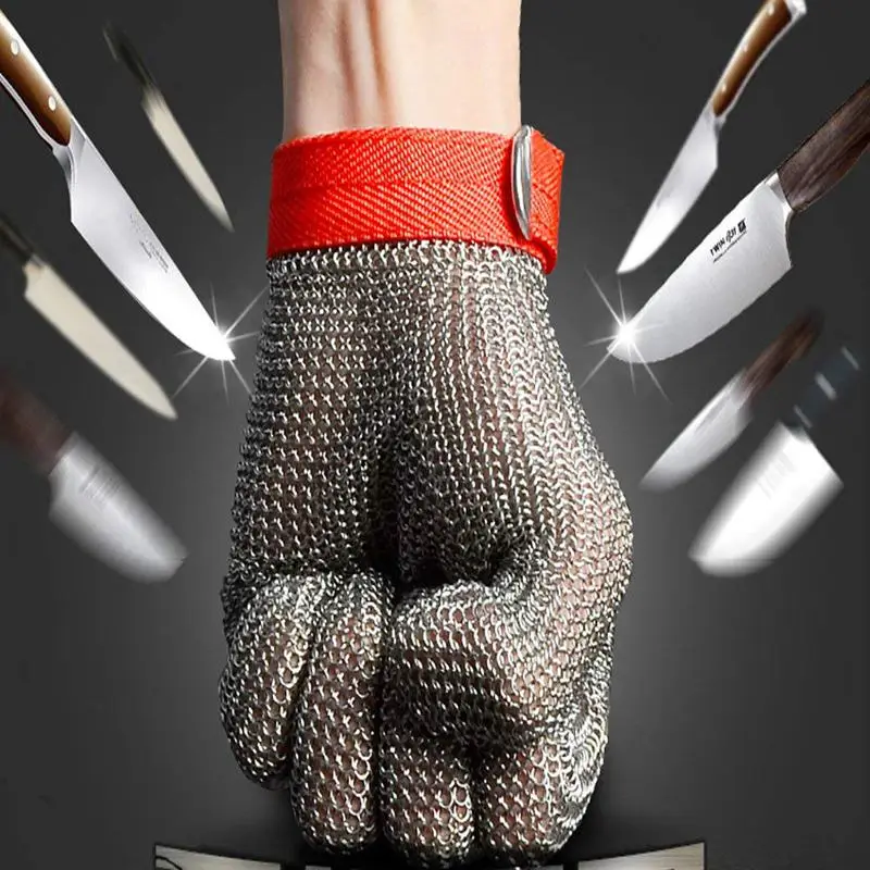Protective Glove Stainless Steel Mesh Cutting Resistant Chain Mail For Kitchen Butcher S | Безопасность и защита