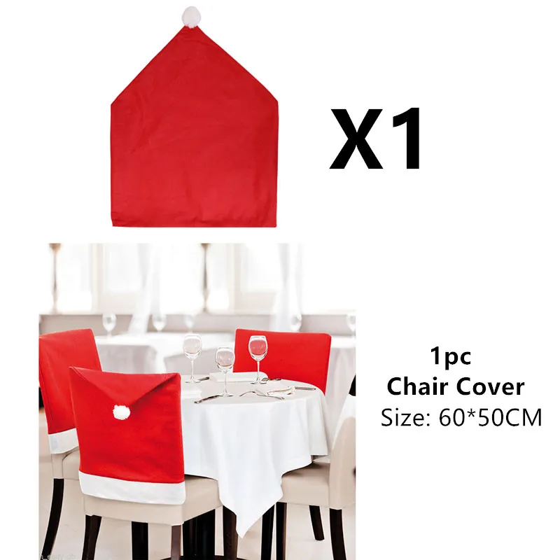 Chair Cover Red Рождественские украшения для дома 4 м Мерцающие Звезды бумажные гирлянды Рождественская елка кулон год подарок Noel Deco Navidad украшения - Цвет: Chair Cover Red