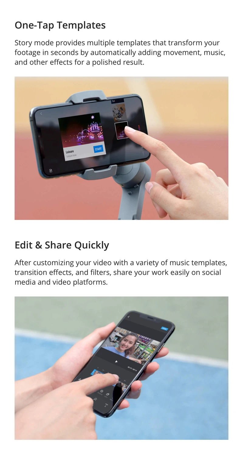 DJI Osmo Mobile 3 Combo 3-осевой Ручной Стабилизатор складной портативный шарнирный держатель стабилизатор для смартфона управление жестами