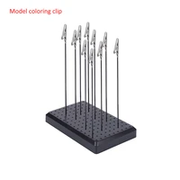 9 x 14 hole spray paint rack base with 1020pcs metal alligator clips for sand table model building tool set