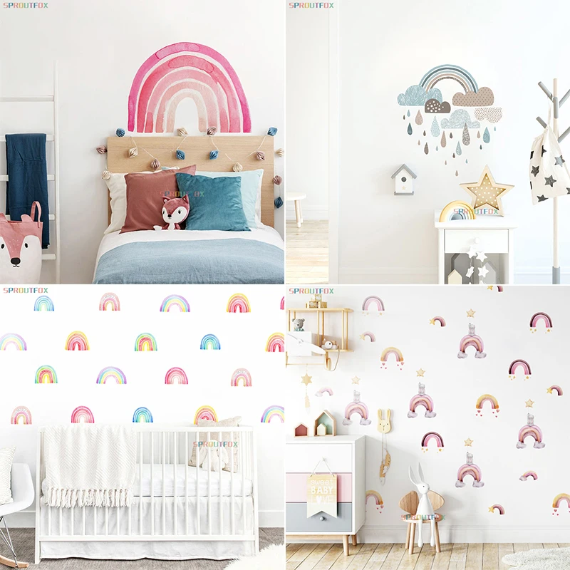 

Rainbow Wall Stickers Decoration Baby Room Stickers On The Wall Kids Room Decoration Kids Wall Stickers For Girls Rooms