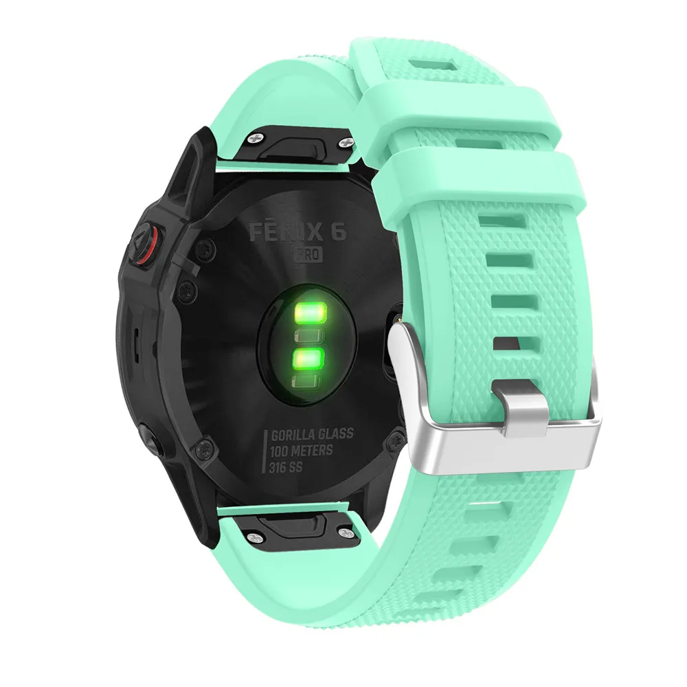 26 мм силиконовый ремешок для часов Ремешок Garmin Fenix 6X6 6S Pro 5X5 5S Plus 3 часы браслет