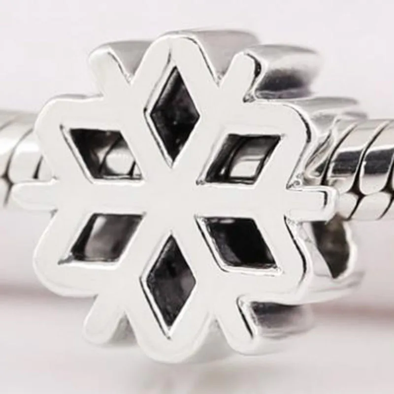 

Original 925 Sterling Silver Bead Creative Style Shining Hollow Snow Beads Fit Pandora Women Bracelet & Necklace Diy Jewelry