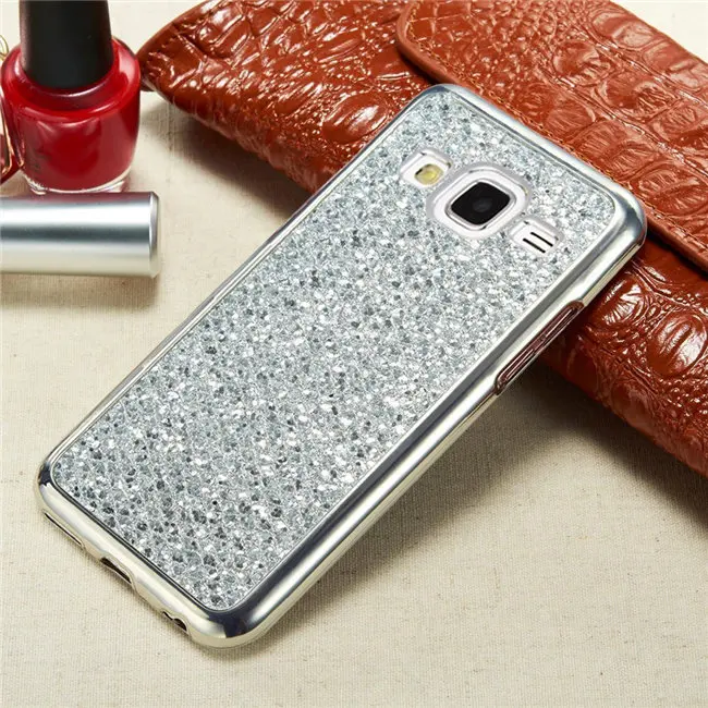 Серебристый Полностью блестящий чехол для samsung Galaxy J3 J5 J7 J2 Prime Grand металлический стержень A20 A30 A50 A70 A5 A8 плюс чехол Funda - Цвет: Серебристый