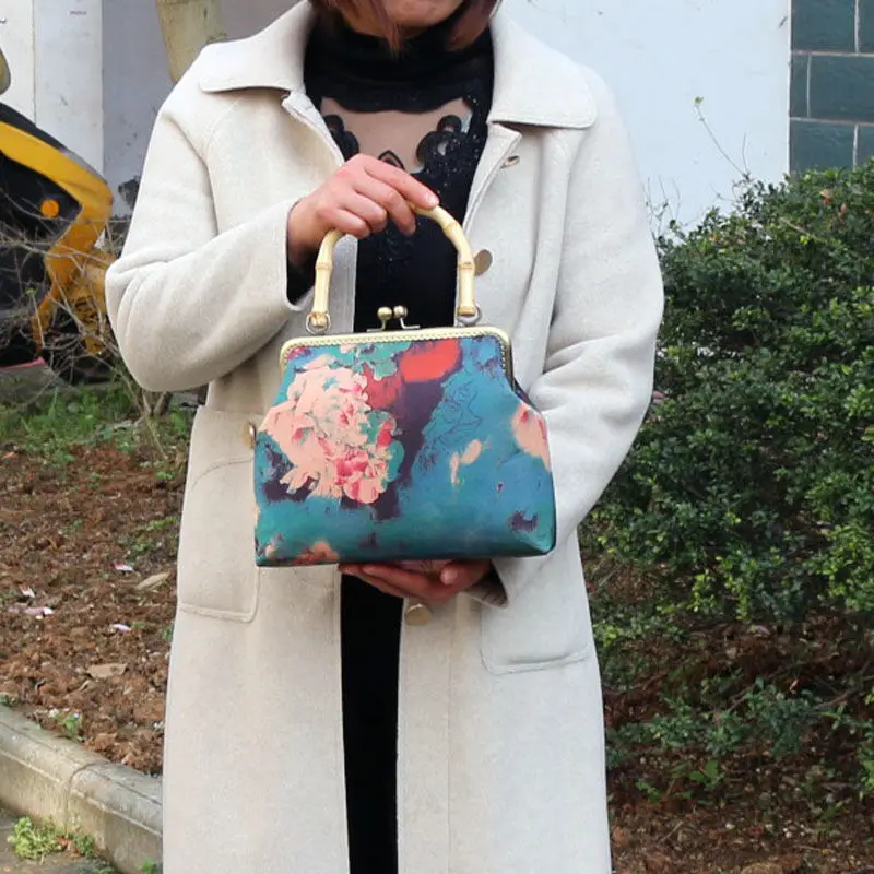 

New Wood Hand Fashion Vintage Designer Bags Chain Women Shoulder Crossbody Bags Women's Handbags Purses Bag