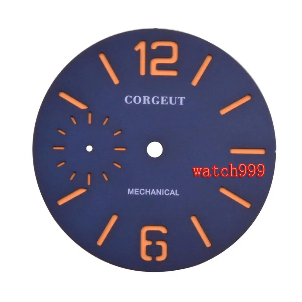 Шкала с оранжевыми цифрами 38 5 мм Черная/синяя/зеленая/белая для ETA 6497 ST3600 |