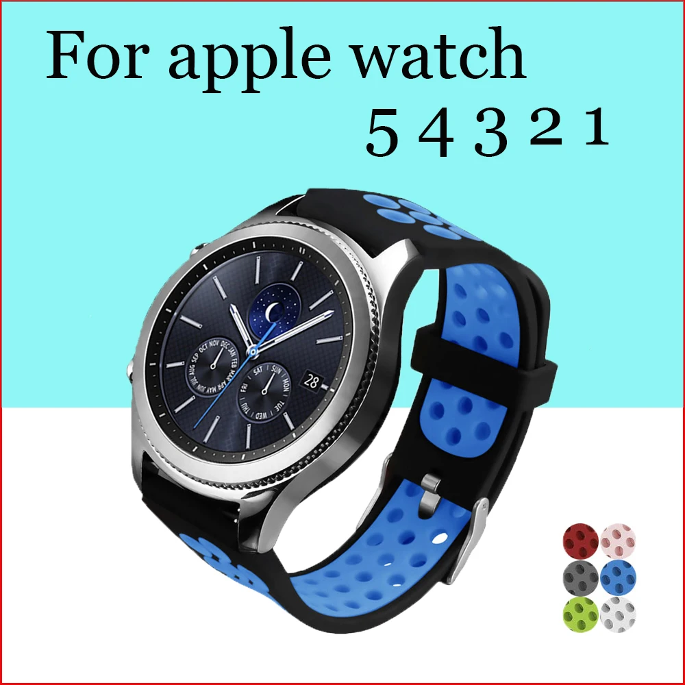 22 мм ремешок для часов Gear S3 Frontier band Samsung Galaxy watch 46 силиконовый Браслет smartwatch Classic