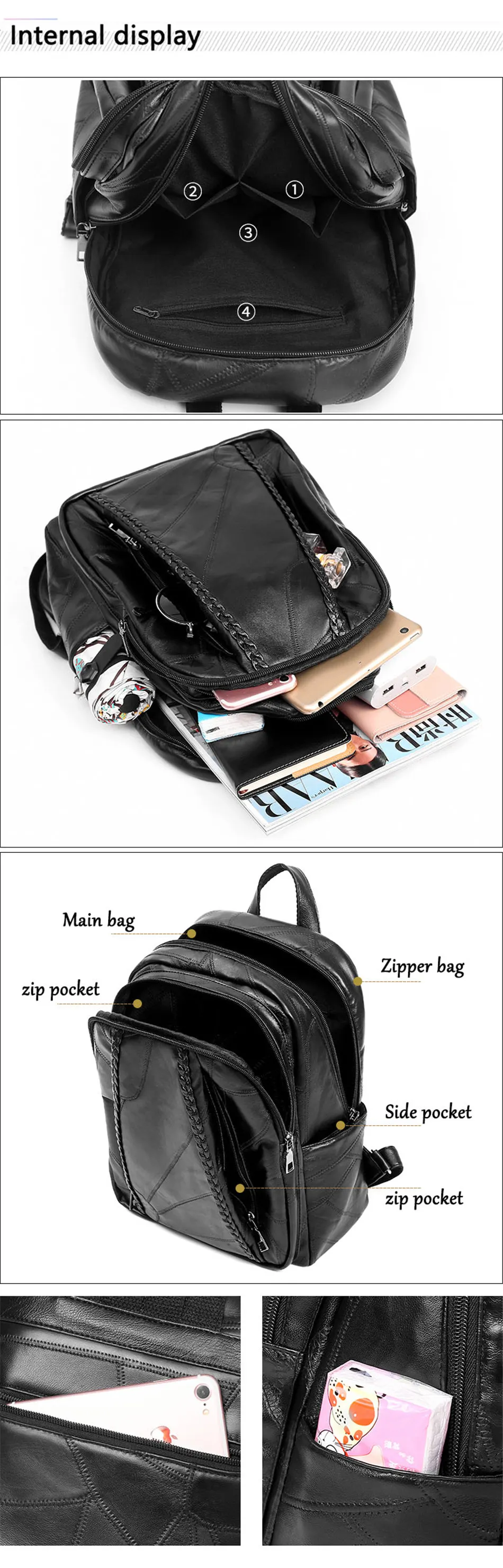 Винтажный натуральный кожаный рюкзак для женщин Mochila Feminina большой емкости рюкзак школьный рюкзак сумки для девочек-подростков сумка для женщин