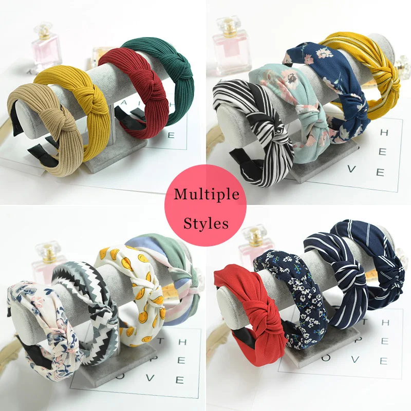 Женский тканевый ободок для волос аксессуар в полоску| |