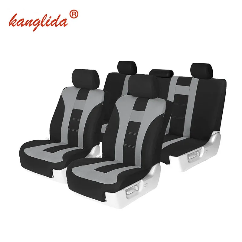 KANGLIDA универсальные чехлы для автомобильных сидений набор подходит для большинства чехол на сиденья в салон автомобиля чехлы для автомобильных сидений Подушка безопасности серый