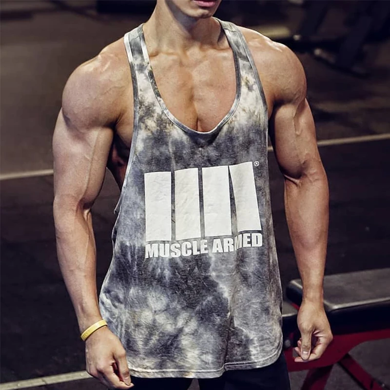 Мужские летние камуфляжные майки для спортзала фитнеса джоггеры дышащие топы