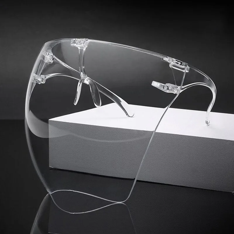 Colorful Transparent Face Shield Unisex Eye Mask Half Sun Glasses Protectors Guard Prevent Pollution | Дом и сад