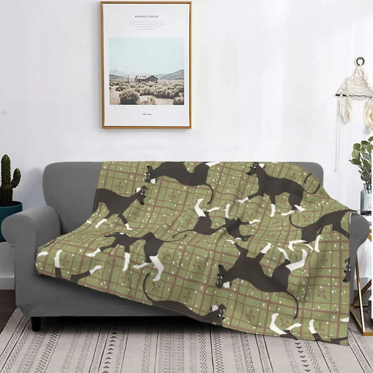 

Cartoon Dog Flannel Throw Blanket Gift for Animal Dog Lover Blankets for Bed Travel Warm Bedding Throws