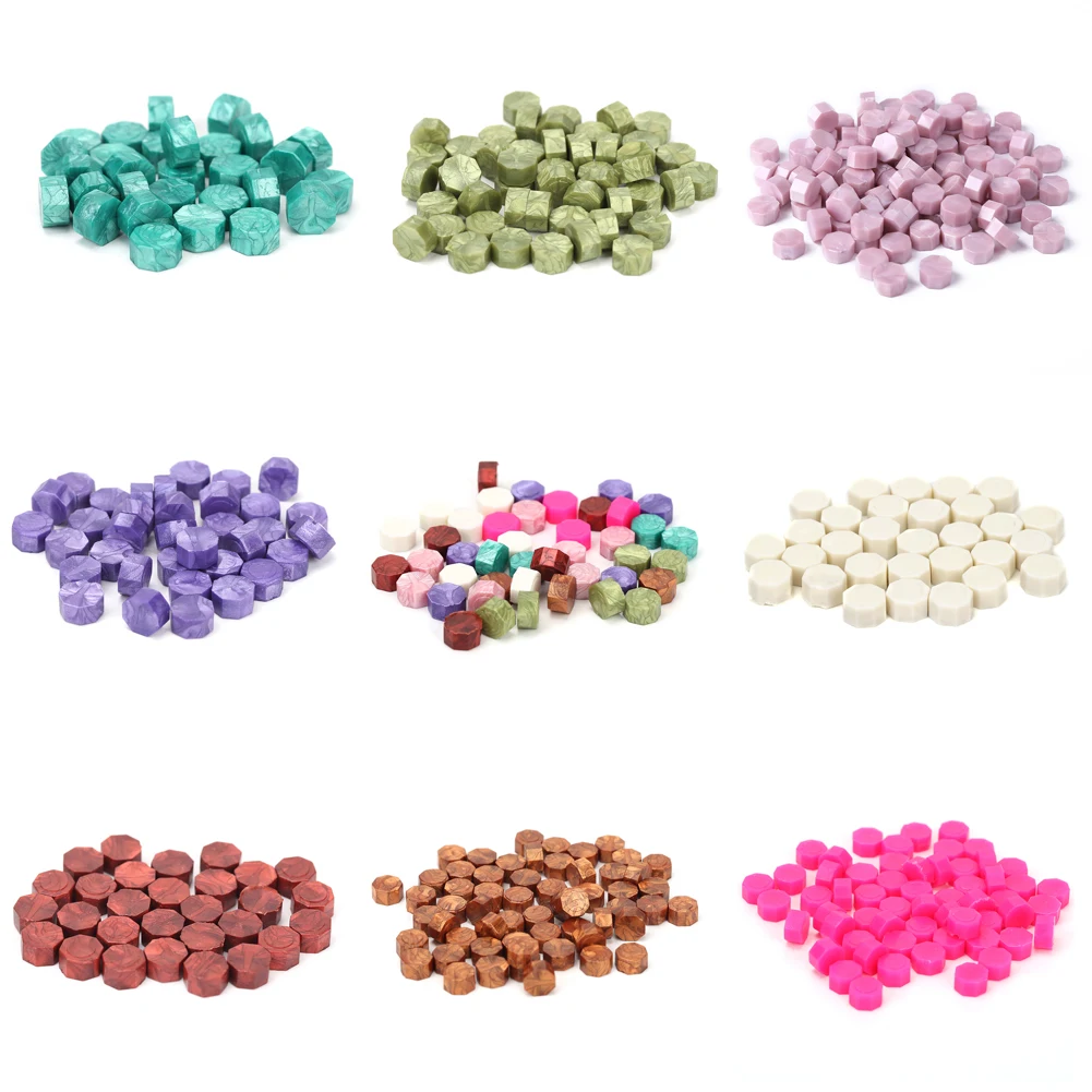 

100Pcs Seal Stamp Wax Colorful Beads Wax Seal Stamps for Envelope Documents Wedding Birthday Party Invitation Sealing Wax