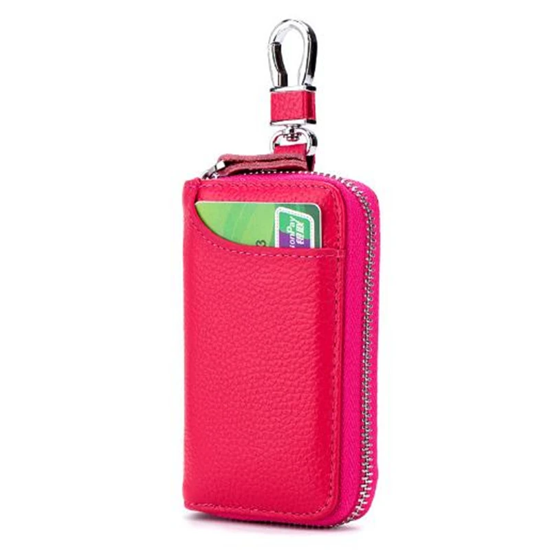 Кошелек для автомобильных ключей держатель карт органайзер брелок с молнией