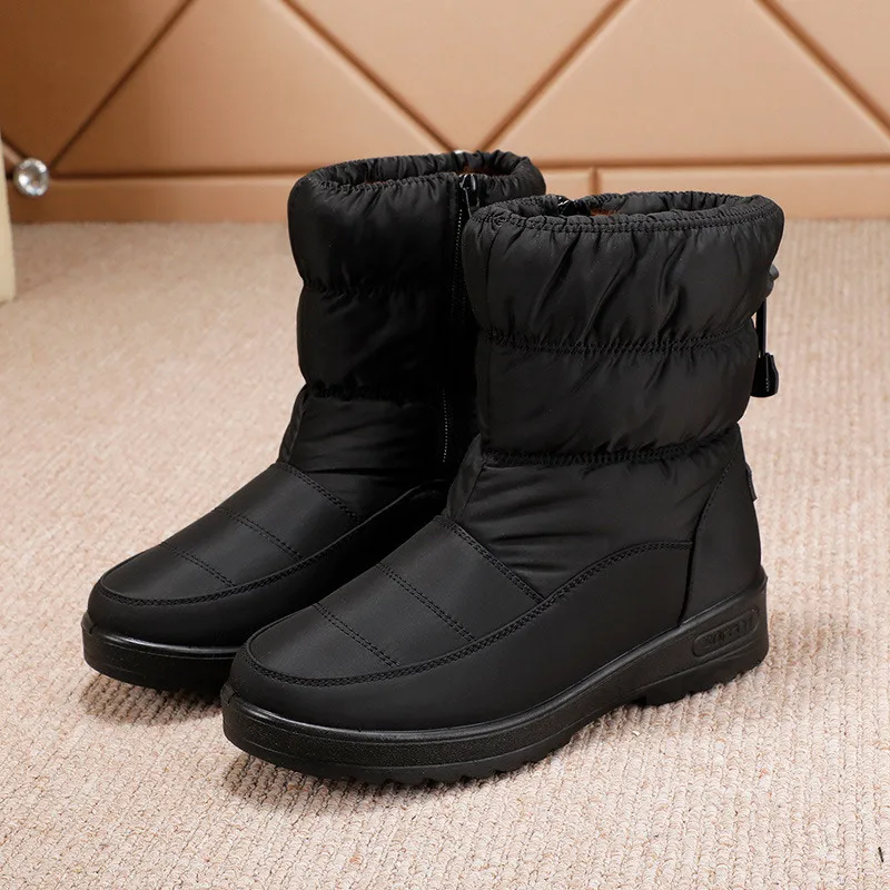 

Women Warm Snow Boots Furry Plush Ladies Ankle Boots Female Short Boot Comfortable Women's Shoes Soft Casual Fashion Zipper