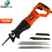 750w multifunctional reciprocating saw powerful electric saw saber saw for wood metal pvc pipe cutting chainsaw with saw blades