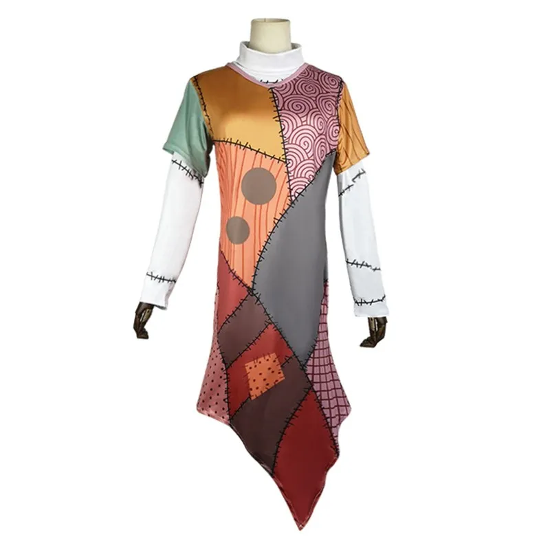 

Nightmare Before Christmas Movie Sally Carrington Cosplay Costume Uniform Dress Adult Cosplay Halloween Party Anime Costume
