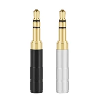 2pcs 3 5mm 18 jack headphone plug audio adapter male trs connector for ah d600 d7100 d7200 headset soldering 4 0mm wire