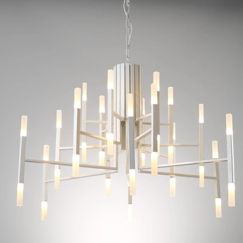 Современный 24/36/60 Двойные головки Железный акриловый светодиодный подвесной