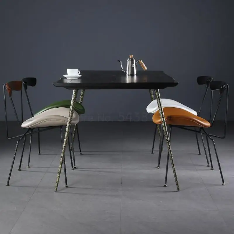 Новинка 600 роскошное светильник кое кожаное обеденное кресло в стиле лофт