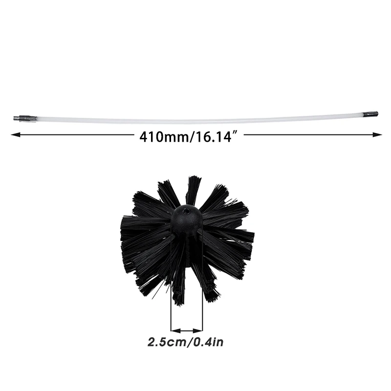 Очиститель дымохода внутренняя щетка для очистки стен 8 гибких стержней комплект