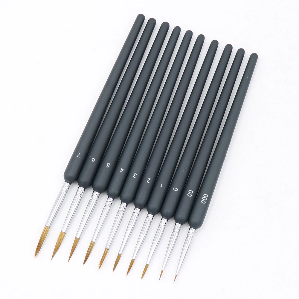 Extra fine weasel hair Hook line pen watercolor soft oil painting Hand Painted 00000 brush gouache acrylic stroke | Дом и сад