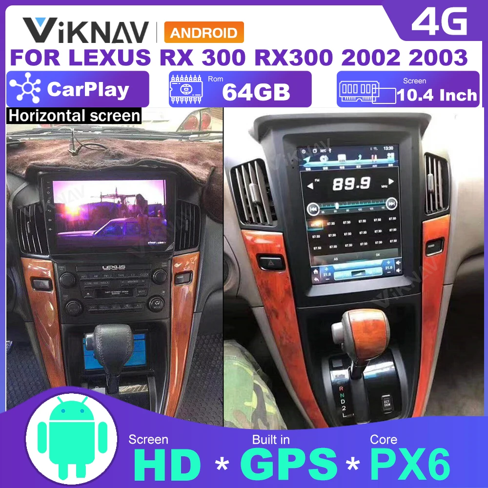 

PX6 Android HD Touch Screen Car Radio For Lexus rx 300 rx300 2002 2003 GPS Navigation Multimedia Player Auto Audio Wifi 2din