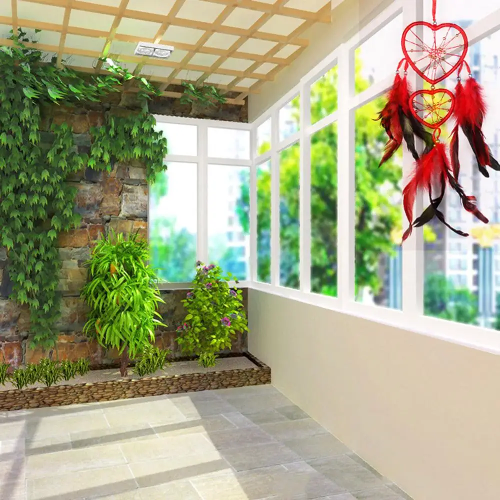 Синяя сеть Ловца снов с перьями настенная фотография подарок настенное