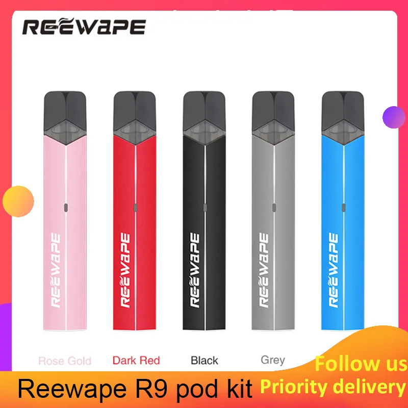 Vape kit Reewape R9 pod Starter Kit 350 мАч батарея с 1 3 мл емкость парогенератор электронных