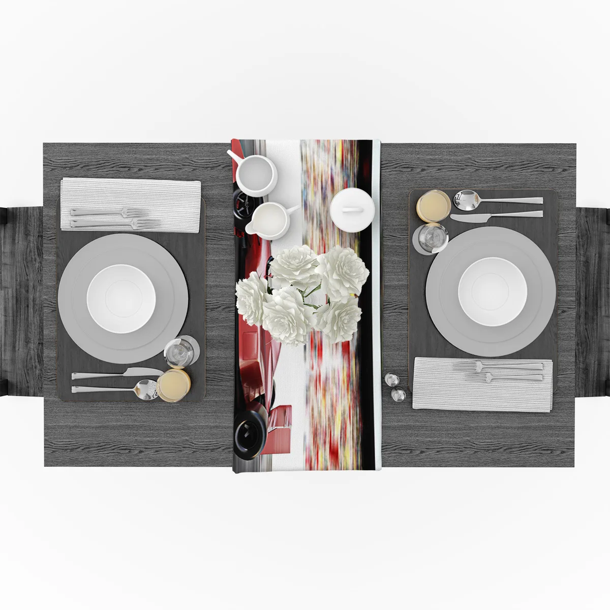 Настольная дорожка комод шарфы Гоночная машина для соревнований кухонная