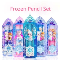 disney frozen elsa elementary school stationery children hb cartoon eraser cute pencils wholesales back to school stationary