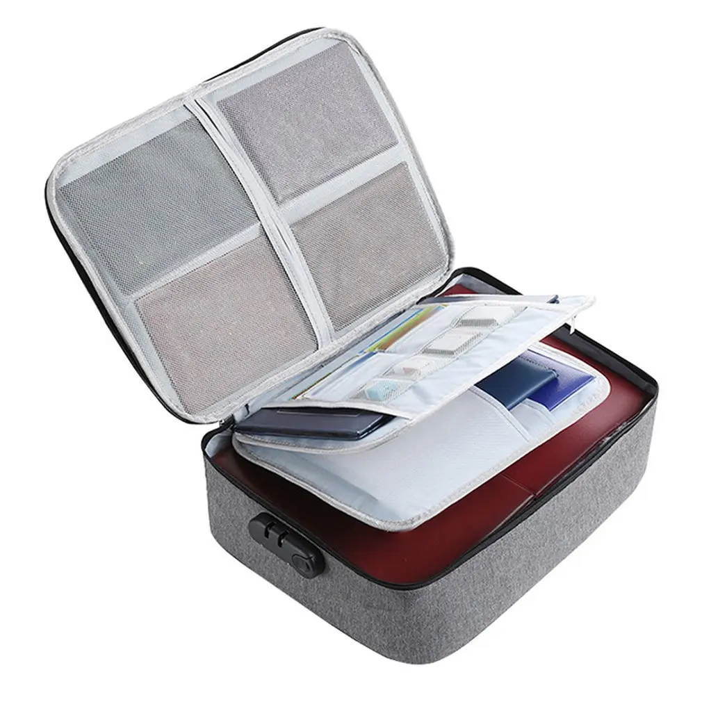 

Portable Household Register Passbook Certificate Storage Bag Multifunctional Portable Waterproof Certificate Storage Box
