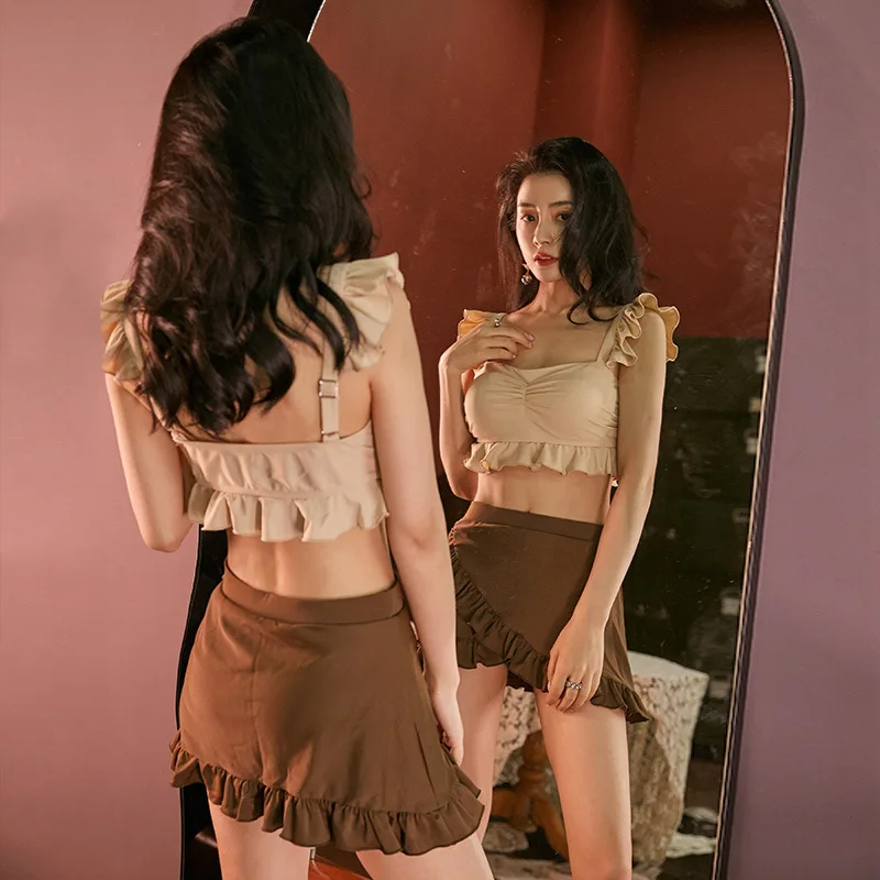 

Brazilian Bikini Swimsuit For Girls Separate Swimwear Women Bathing Suits New 2020 Fairy Female Fan Ins Korea Sexy Backless