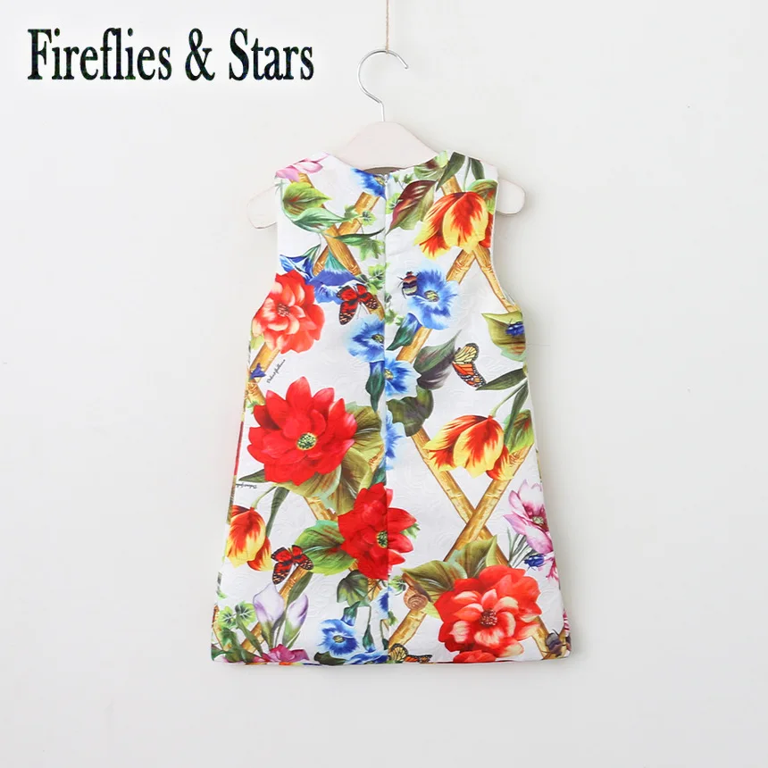 Летнее дизайнерское платье для девочек детское Брендовое модные детские Платья