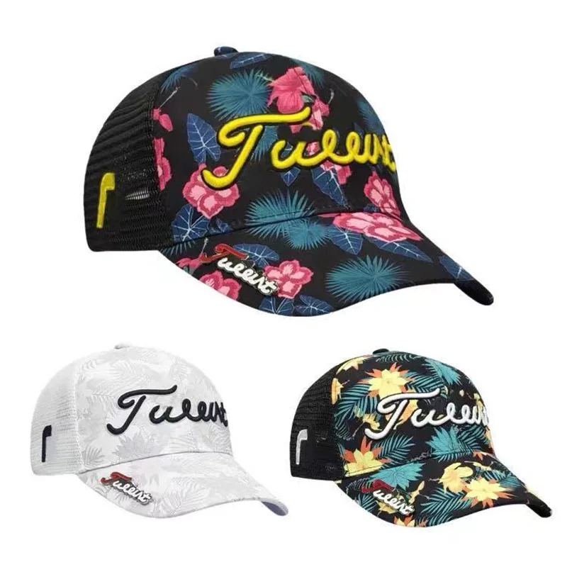 

2021 new maple leaf men's breathable and moisture-absorbent golf cap, quick-drying fabric and clip-on men's and women's golf cap