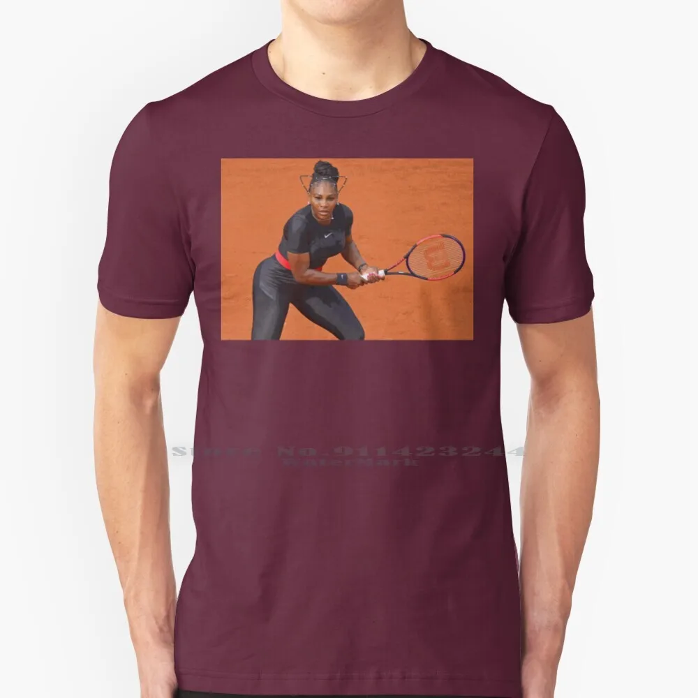 Painting Of Serena Williams Ready For Battle T Shirt Cotton 6xl Sports Legends Legendary Athlete Hero Serena