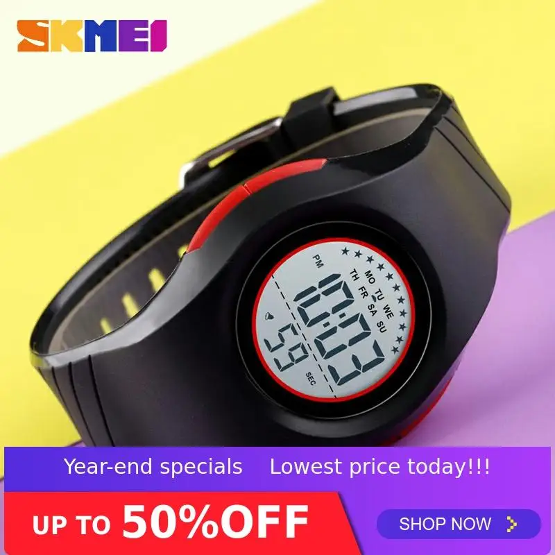 Детские Водонепроницаемые часы SKMEI для мальчиков и девочек светодиодные