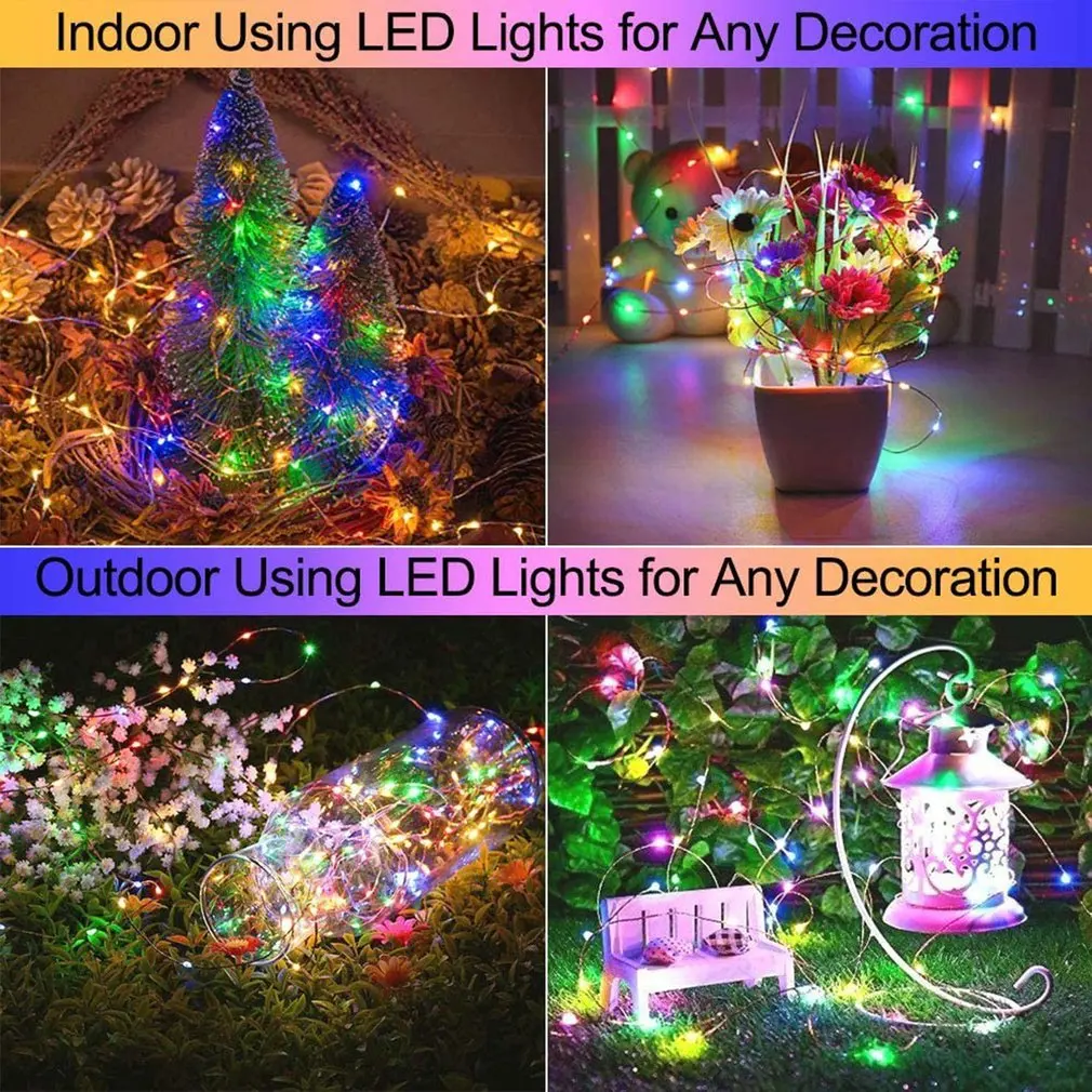 

Remote Control Copper Wire Lamp 24-key LED Light Fairy Lights Copper Wire Powered for Wedding Xmas Party Decor Holiday Lamp