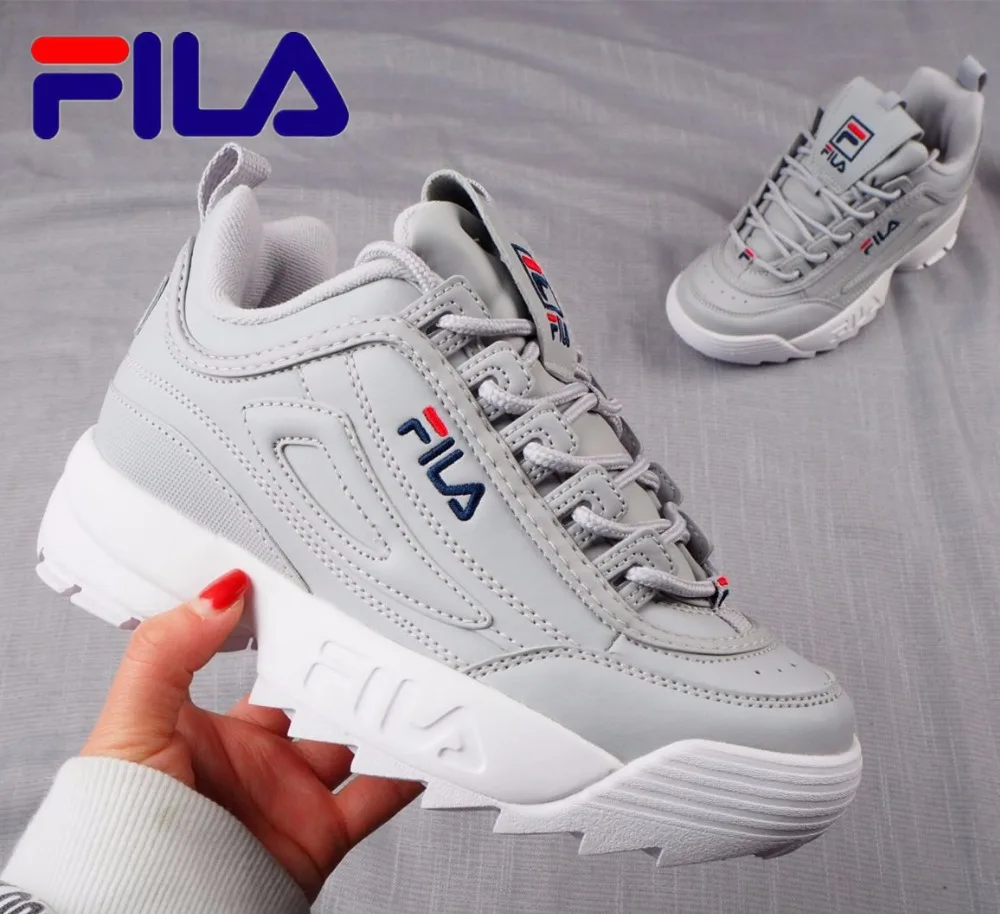 Женские кроссовки для бега Fila Disruptor II 2 белые коричневые и летние уличные размеры