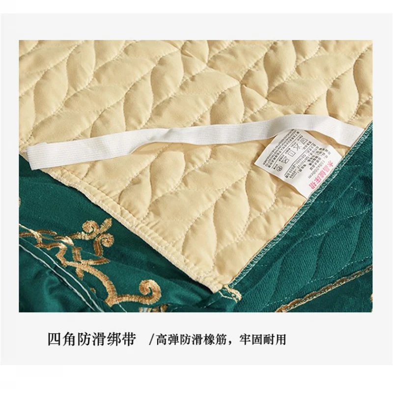 Утолщенное теплое стеганое постельное белье из хрустальной шерсти простыня