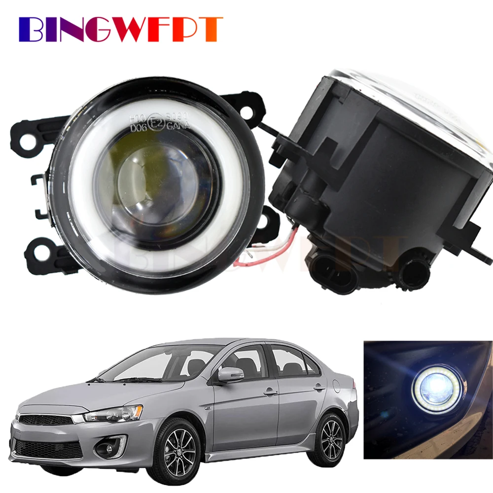 Автомобильные светодиодные линзы противотуманные фары в сборе ангельский глаз