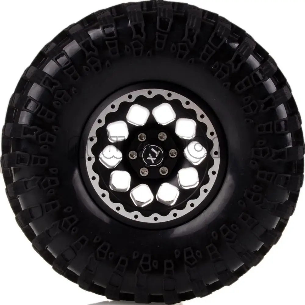 

NEW ENRON 4P 2.2"Metal Beadlock Wheels Rim Hub &125/130/132mmTyre Tires FOR Super Swamper Rock 1/10 Crawler Axial SCX10 SCX10 II