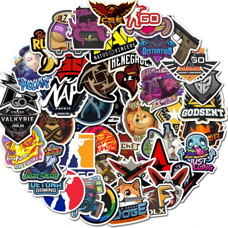 50 шт./лот непромокаемая мультяшная наклейка Counter-Strike CS для детей игрушек багажа
