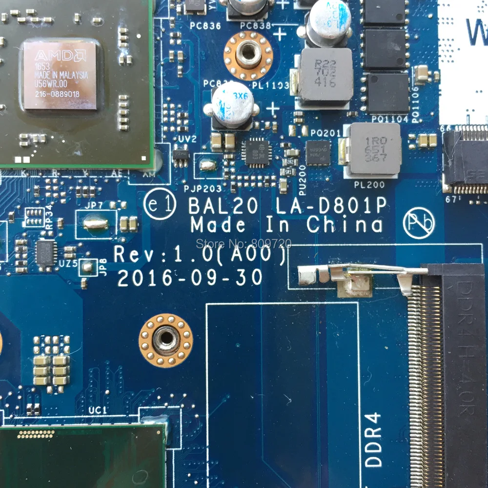 Материнская плата для ноутбука BAL20 LA D801P/02PVGT Y8N7H DDR4 с SR2ZU CN 0Y8N7H 2 5 ГГц Dell Inspiron 5567