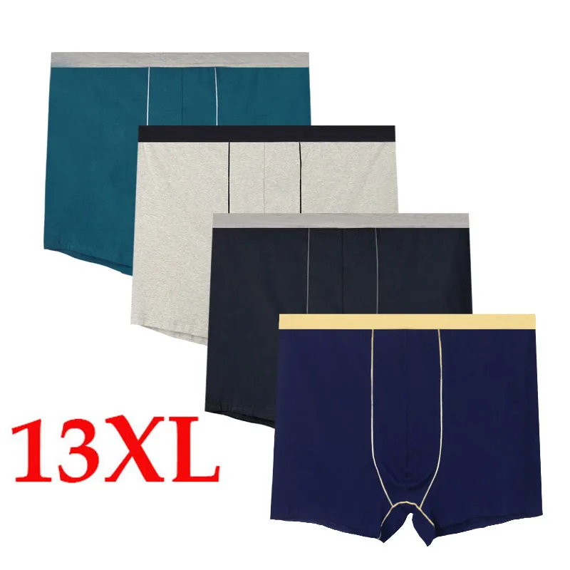 

4Pcs 13XL plus size Men Boxer Cotton Boxer Homme Boxer Shorts Mens Panties Men Underwer Panties Man Underwer comfort Man Boxer