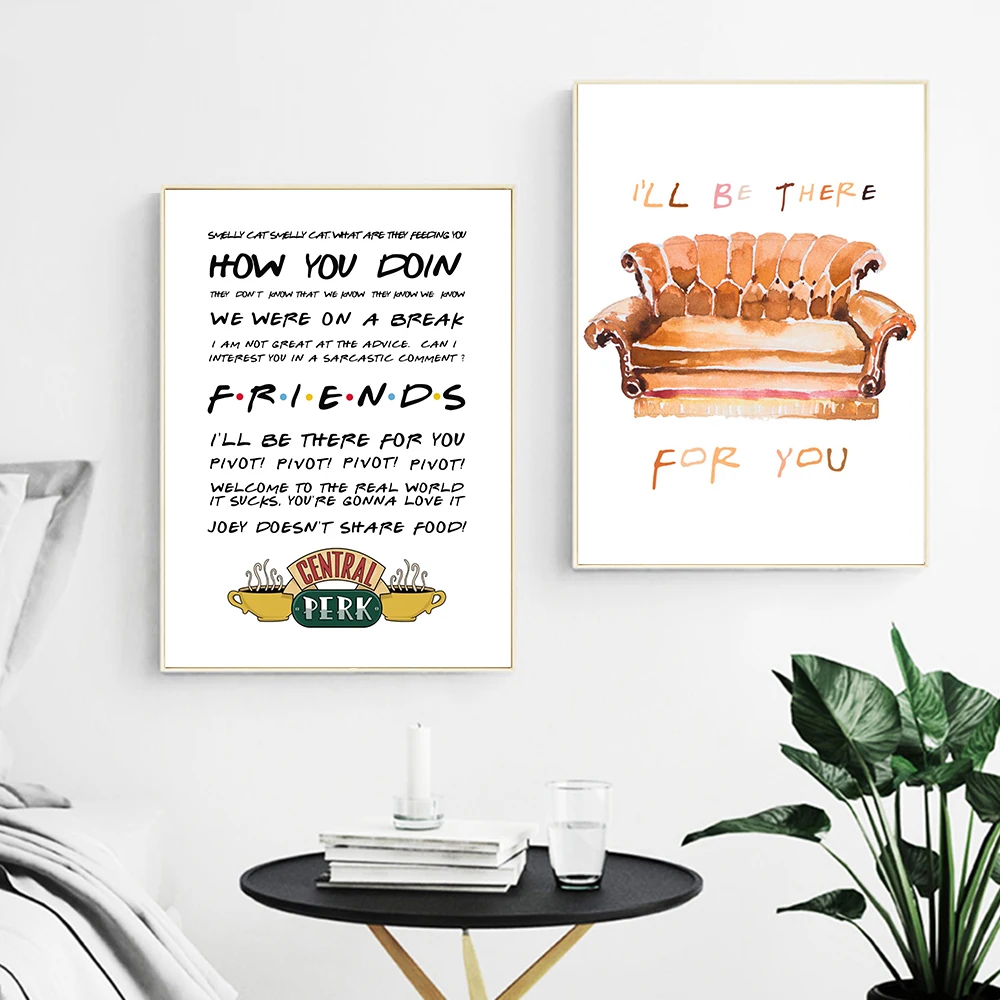 

Friends TV Show Poster Date Print art Painting Canvas Central Park Poster Friend Design wall house decoration