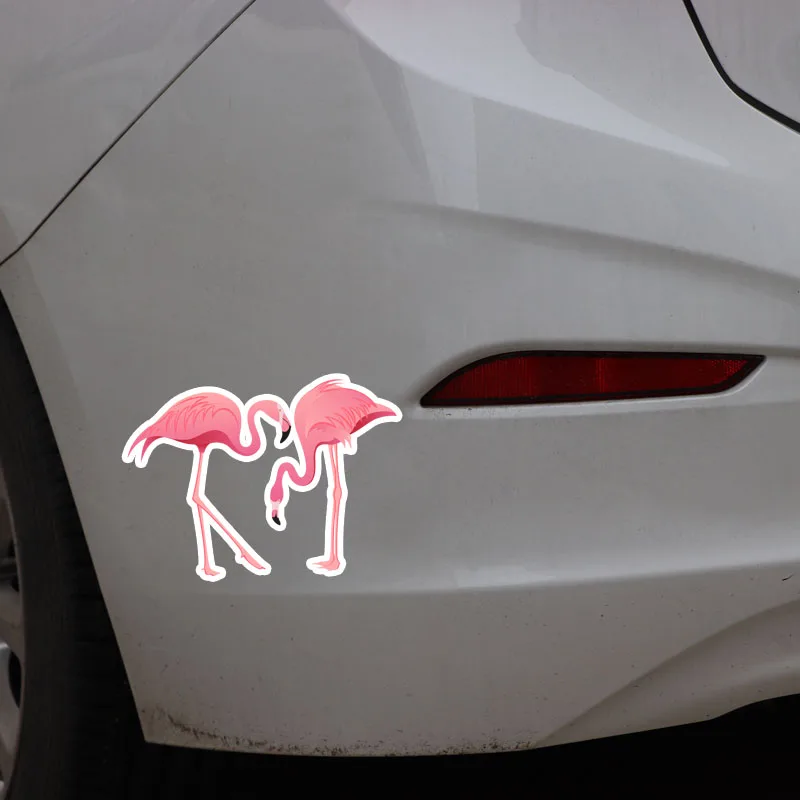 Автомобильные Стикеры с розовыми Фламинго Aliauto декоративные виниловые наклейки