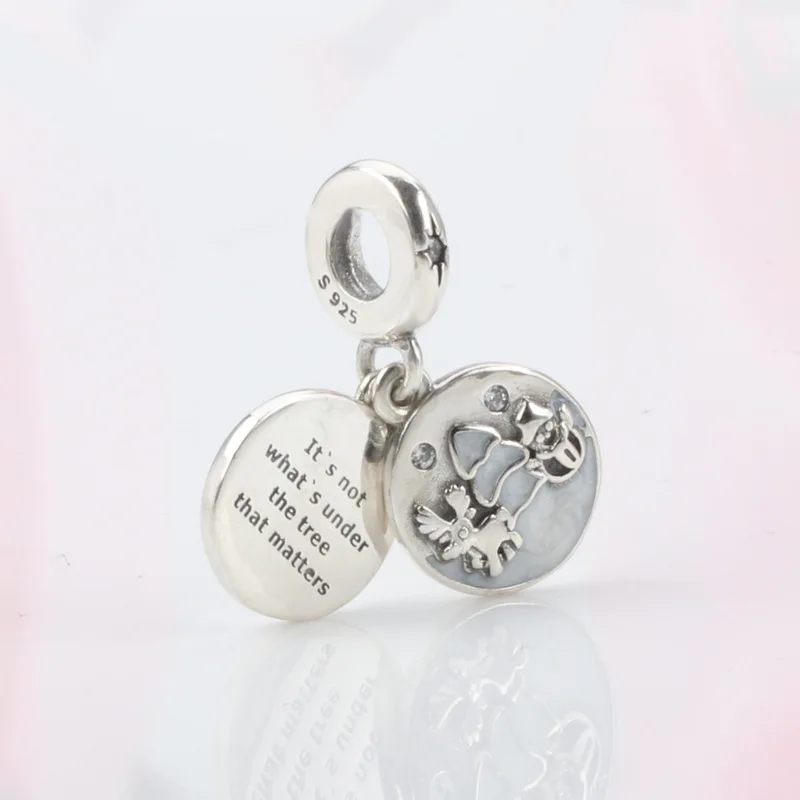 

Claudia 925 Sterling Silver Christmas Charm Santa Claus Tree Elk Pendant Diy Bracelet Charms