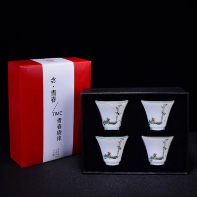 Керамическая чайная чашка Цзиндэчжэнь ручной работы большая пожертвование